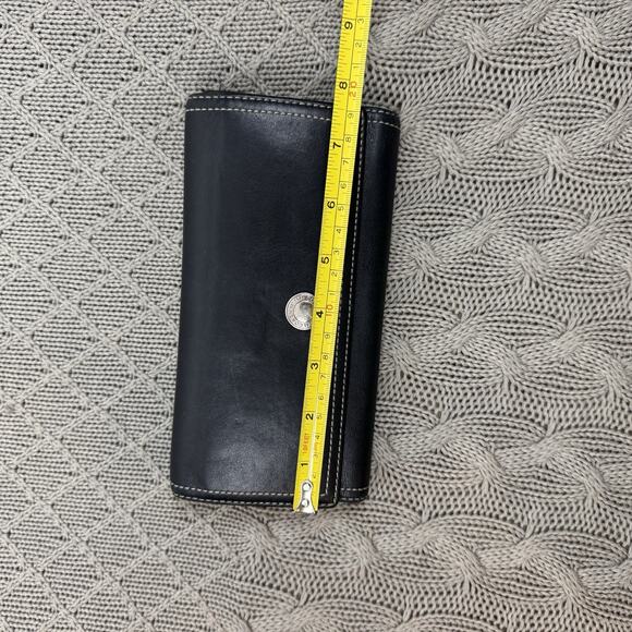 Coach Women’s Black Leather Trifold Wallet with Silver Hardware - Picture 9 of 9